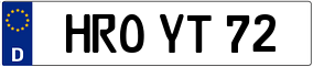 Trailer License Plate